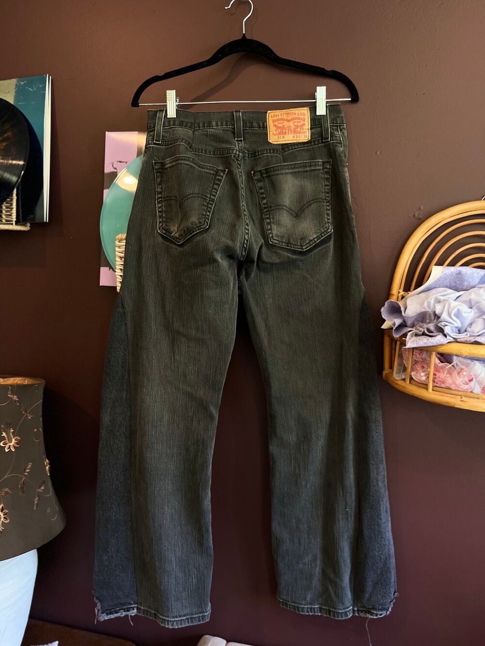 Levi's low rise Wide leg two-tone jeans